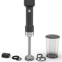 KitchenAid - 3 Speed Black Matte Cordless Hand Blender - Battery Included - KHBRV71BM