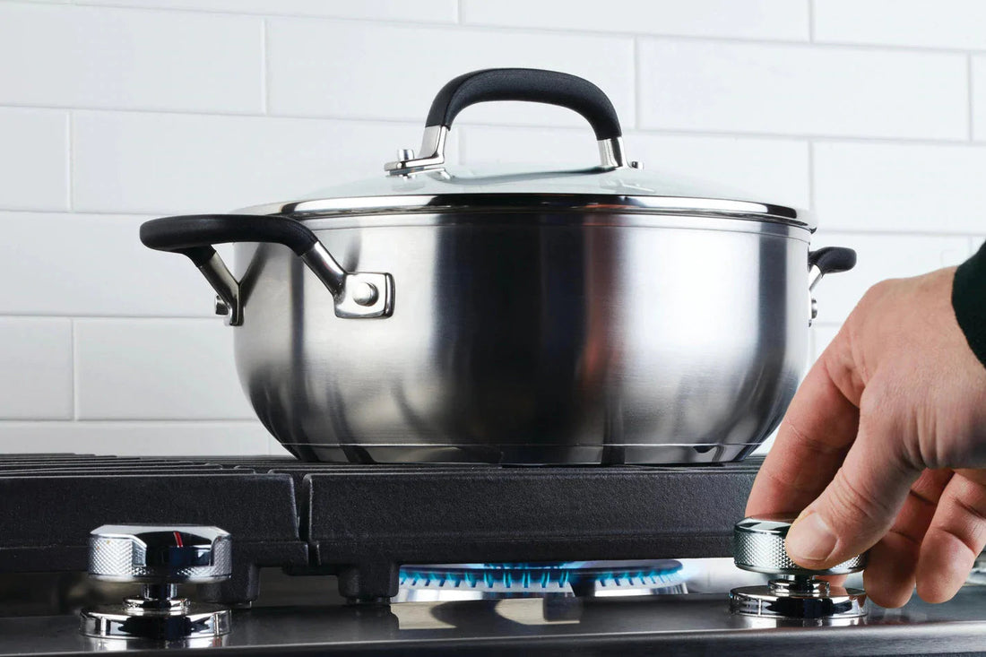 KitchenAid - 4 QT Brushed Stainless Steel Casserole with Lid - 71021