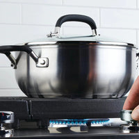 KitchenAid - 4 QT Brushed Stainless Steel Casserole with Lid - 71021