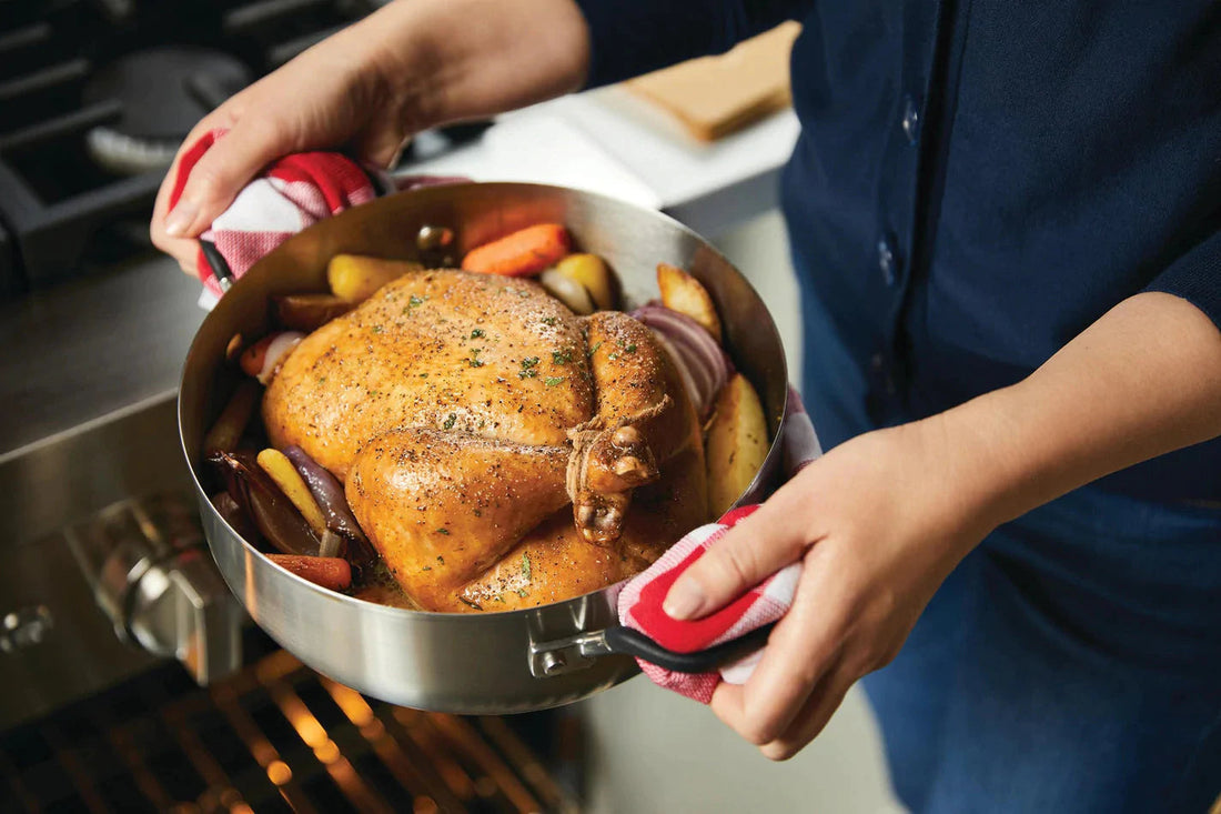 KitchenAid - 4 QT Brushed Stainless Steel Casserole with Lid - 71021