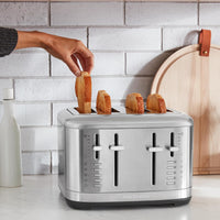 KitchenAid - 4 Slice Brushed Stainless Steel Toaster - KMT4109SX