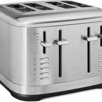 KitchenAid - 4 Slice Brushed Stainless Steel Toaster - KMT4109SX