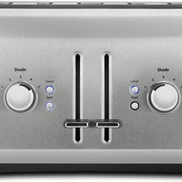 KitchenAid - 4-Slice Brushed Stainless Toaster with Manual High-Lift Lever - KMT4115SX
