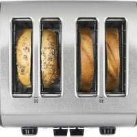 KitchenAid - 4-Slice Contour Silver Toaster with Manual High-Lift Lever - KMT4115CU