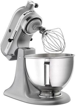 KitchenAid - 4.5 QT Ultra Power Plus Contour Silver Tilt-Head Stand Mixer - KSM96CU