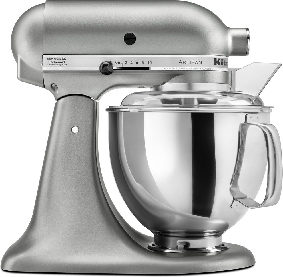 KitchenAid - 5 QT Artisan Contour Silver Tilt-Head Stand Mixer - KSM150PSCU