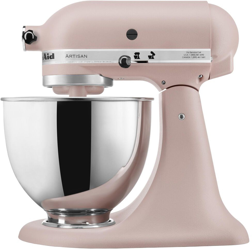 KitchenAid - 5 QT Artisan Feather Pink Tilt-Head Stand Mixer - KSM150PSFT