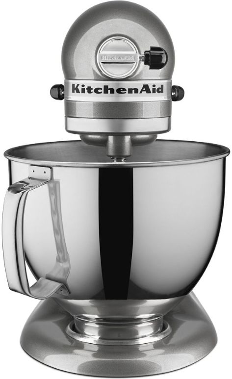 KitchenAid - 5 QT Artisan Medallion Silver Tilt-Head Stand Mixer - KSM150PSMS