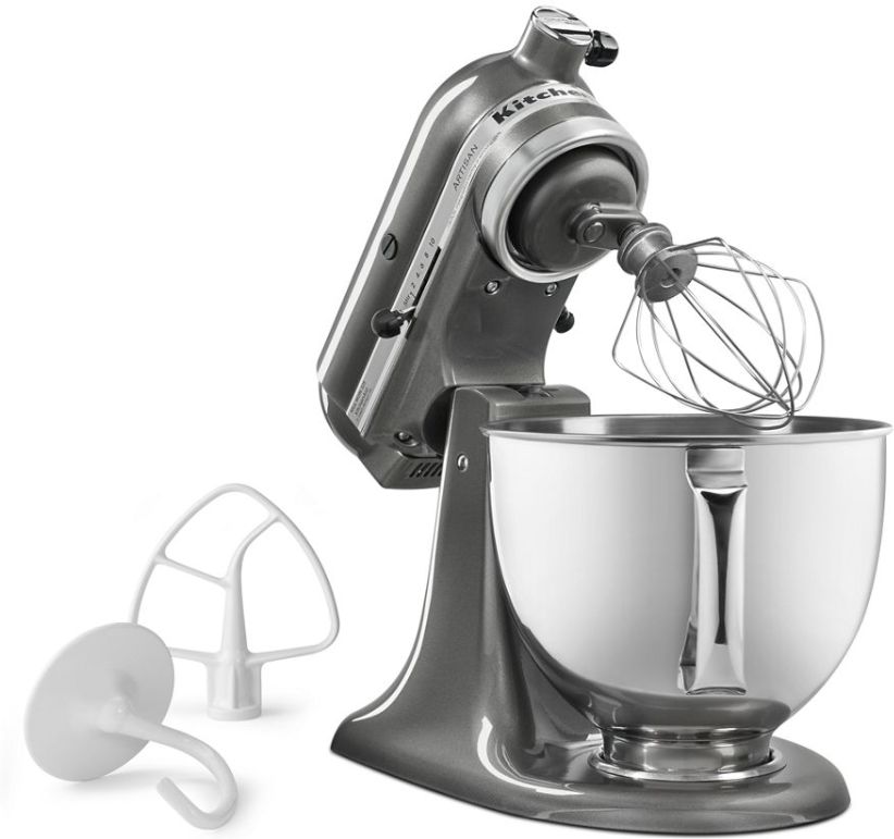KitchenAid - 5 QT Artisan Medallion Silver Tilt-Head Stand Mixer - KSM150PSMS