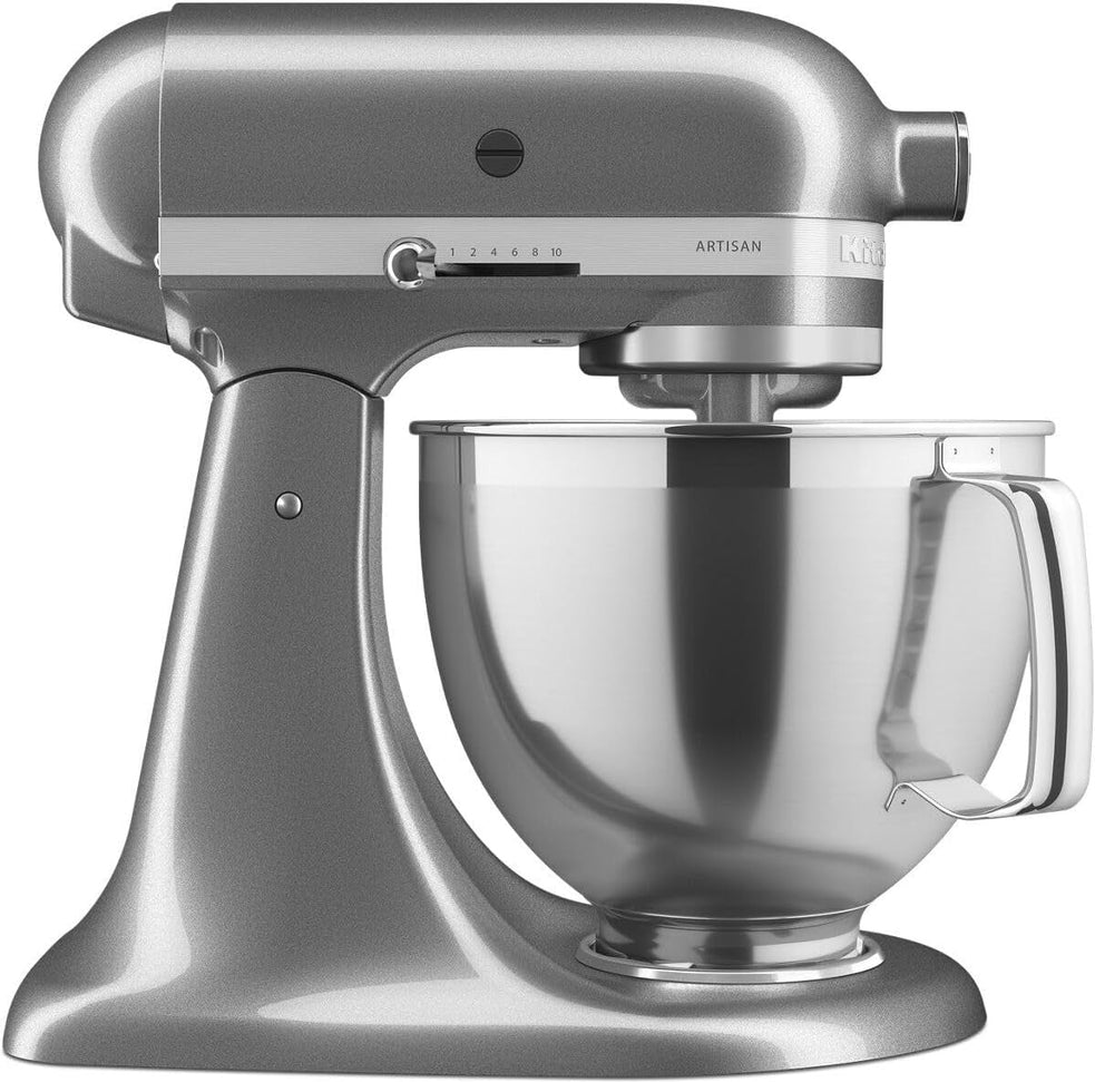 KitchenAid - 5 QT Artisan Medallion Silver Tilt-Head Stand Mixer with Accessory Pack - KSM195PSMS - DISCONTINUED