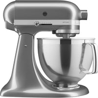 KitchenAid - 5 QT Artisan Medallion Silver Tilt-Head Stand Mixer with Accessory Pack - KSM195PSMS - DISCONTINUED