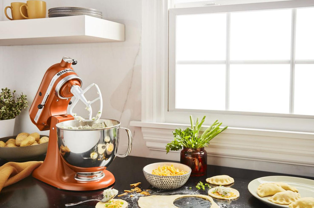 KitchenAid - 5 QT Artisan Scorched Orange Tilt-Head Stand Mixer - KSM150PSSC