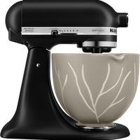 KitchenAid - 5 QT Bare Leaves Ceramic Bowl with Handle for Tilt Head Mixers - KSM2CB5BL