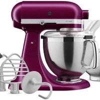 KitchenAid - 5 QT Beetroot Artisan Tilt-Head Stand Mixer with Premium Accessory Pack - KSM195PSBE