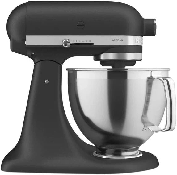 KitchenAid - 5 QT Black Artisan Tilt-Head Stand Mixer with Premium Accessory Pack Imperial - KSM195PSBK - DISCONTINUED