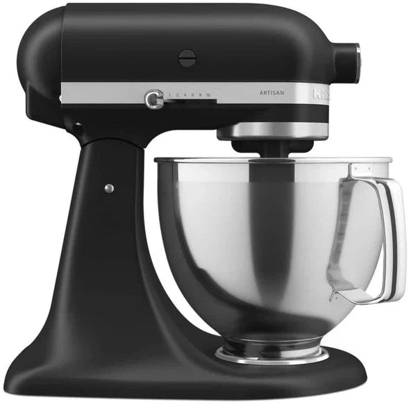 KitchenAid - 5 QT Black Matte Artisan Tilt-Head Stand Mixer with Premium Accessory Pack - KSM195PSBM - DISCONTINUED