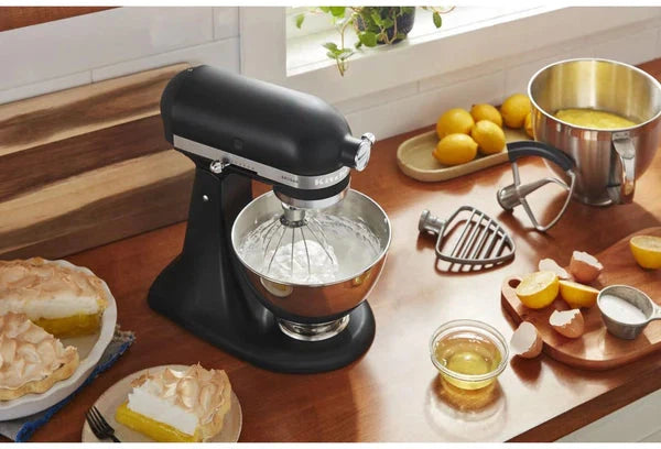 KitchenAid - 5 QT Black Matte Artisan Tilt-Head Stand Mixer with Premium Accessory Pack - KSM195PSBM - DISCONTINUED