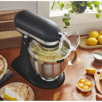 KitchenAid - 5 QT Black Matte Artisan Tilt-Head Stand Mixer with Premium Accessory Pack - KSM195PSBM - DISCONTINUED