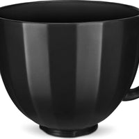 KitchenAid - 5 QT Black Shell Ceramic Bowl with Handle for Tilt Head Mixers - KSM2CB5PBS