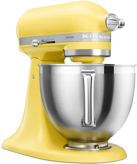 KitchenAid - 5 QT Butter Yellow Artisan Tilt-Head Stand Mixer with Premium Accessory Pack - KSM195PSBT
