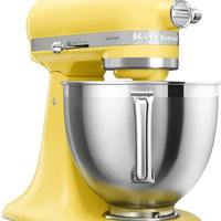 KitchenAid - 5 QT Butter Yellow Artisan Tilt-Head Stand Mixer with Premium Accessory Pack - KSM195PSBT