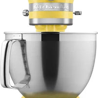 KitchenAid - 5 QT Butter Yellow Artisan Tilt-Head Stand Mixer with Premium Accessory Pack - KSM195PSBT