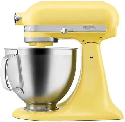 KitchenAid - 5 QT Butter Yellow Artisan Tilt-Head Stand Mixer with Premium Accessory Pack - KSM195PSBT