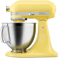 KitchenAid - 5 QT Butter Yellow Artisan Tilt-Head Stand Mixer with Premium Accessory Pack - KSM195PSBT