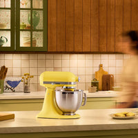 KitchenAid - 5 QT Butter Yellow Artisan Tilt-Head Stand Mixer with Premium Accessory Pack - KSM195PSBT