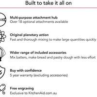 KitchenAid - 5 QT Butter Yellow Artisan Tilt-Head Stand Mixer with Premium Accessory Pack - KSM195PSBT