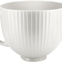 KitchenAid - 5 QT Classic Column Ceramic Bowl with Handle for Tilt Head Mixers - KSM2CB5PCC