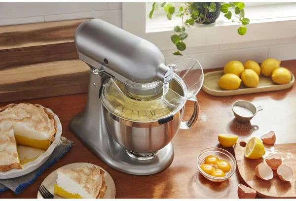 KitchenAid - 5 QT Contour Silver Artisan Tilt-Head Stand Mixer with Premium Accessory Pack - KSM195PSCU