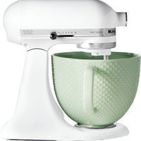 KitchenAid - 5 QT Dew Drop Ceramic Bowl with Handle for Tilt Head Mixers - KSM2CB5TDD