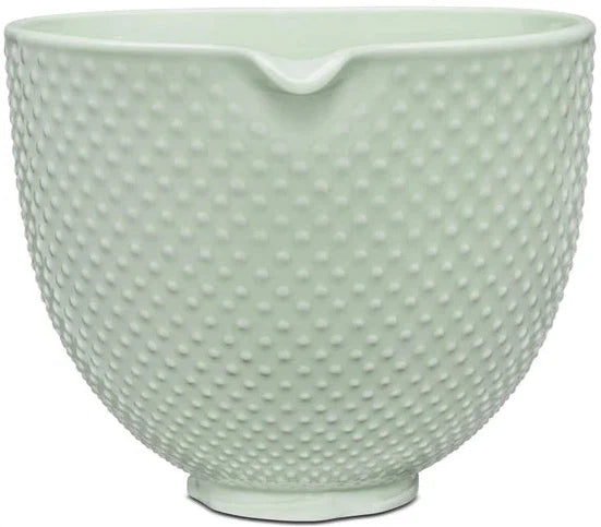 KitchenAid - 5 QT Dew Drop Ceramic Bowl with Handle for Tilt Head Mixers - KSM2CB5TDD