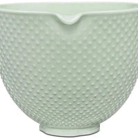 KitchenAid - 5 QT Dew Drop Ceramic Bowl with Handle for Tilt Head Mixers - KSM2CB5TDD