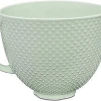 KitchenAid - 5 QT Dew Drop Ceramic Bowl with Handle for Tilt Head Mixers - KSM2CB5TDD