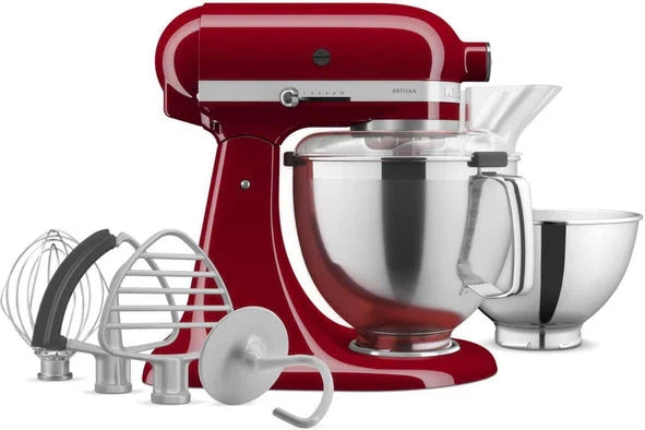KitchenAid - 5 QT Empire Red Artisan Tilt-Head Stand Mixer with Premium Accessory Pack - KSM195PSER - DISCONTINUED