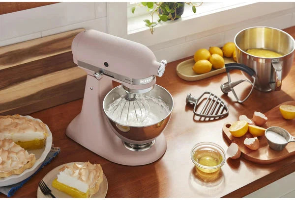 KitchenAid - 5 QT Feather Pink Artisan Tilt-Head Stand Mixer with Premium Accessory Pack - KSM195PSFT - DISCONTINUED
