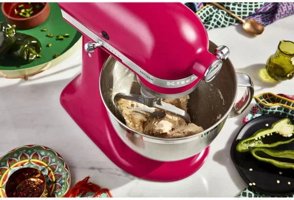 KitchenAid - 5 QT Hibiscus Artisan Tilt-Head Stand Mixer with Premium Accessory Pack - KSM195PSHI