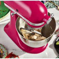 KitchenAid - 5 QT Hibiscus Artisan Tilt-Head Stand Mixer with Premium Accessory Pack - KSM195PSHI