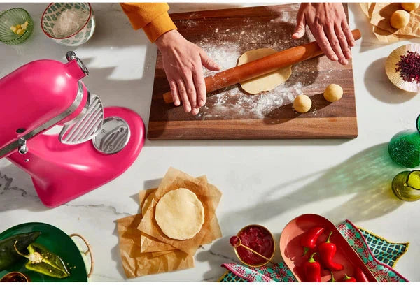 KitchenAid - 5 QT Hibiscus Artisan Tilt-Head Stand Mixer with Premium Accessory Pack - KSM195PSHI