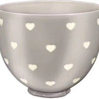 KitchenAid - 5 QT Layered Hearts Ceramic Bowl with Handle for Tilt Head Mixers - KSM2CB5CH