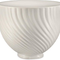 KitchenAid - 5 QT Meringue Ceramic Bowl with Handle for Tilt Head Mixers - KSM2CB5MR