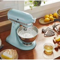 KitchenAid - 5 QT Mineral Water Blue Artisan Tilt-Head Stand Mixer with Premium Accessory Pack - KSM195PSMI
