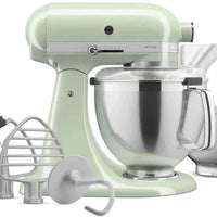 KitchenAid - 5 QT Pistachio Artisan Tilt-Head Stand Mixer with Premium Accessory Pack - KSM195PSPT