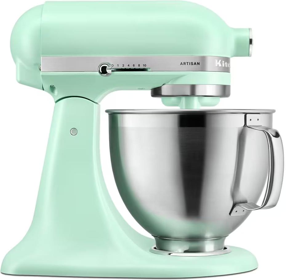 KitchenAid - 5 QT Spearmint Artisan Tilt-Head Stand Mixer with Premium Accessory Pack - KSM195PSSD