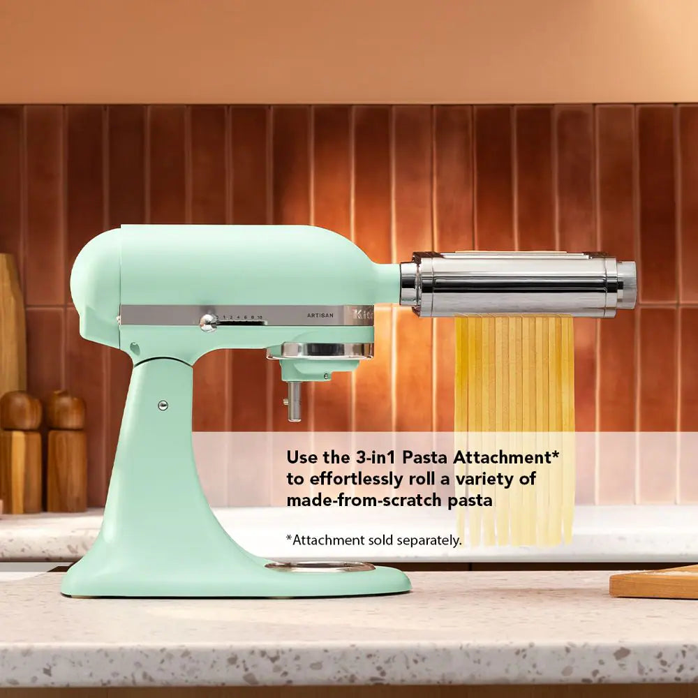 KitchenAid - 5 QT Spearmint Artisan Tilt-Head Stand Mixer with Premium Accessory Pack - KSM195PSSD