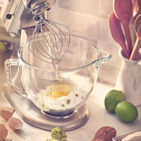 KitchenAid - 5 QT Tilt-Head Glass Bowl with Measurement Markings & Lid - KSM5GB