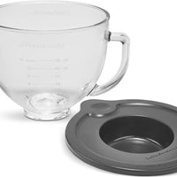 KitchenAid - 5 QT Tilt-Head Glass Bowl with Measurement Markings & Lid - KSM5GB