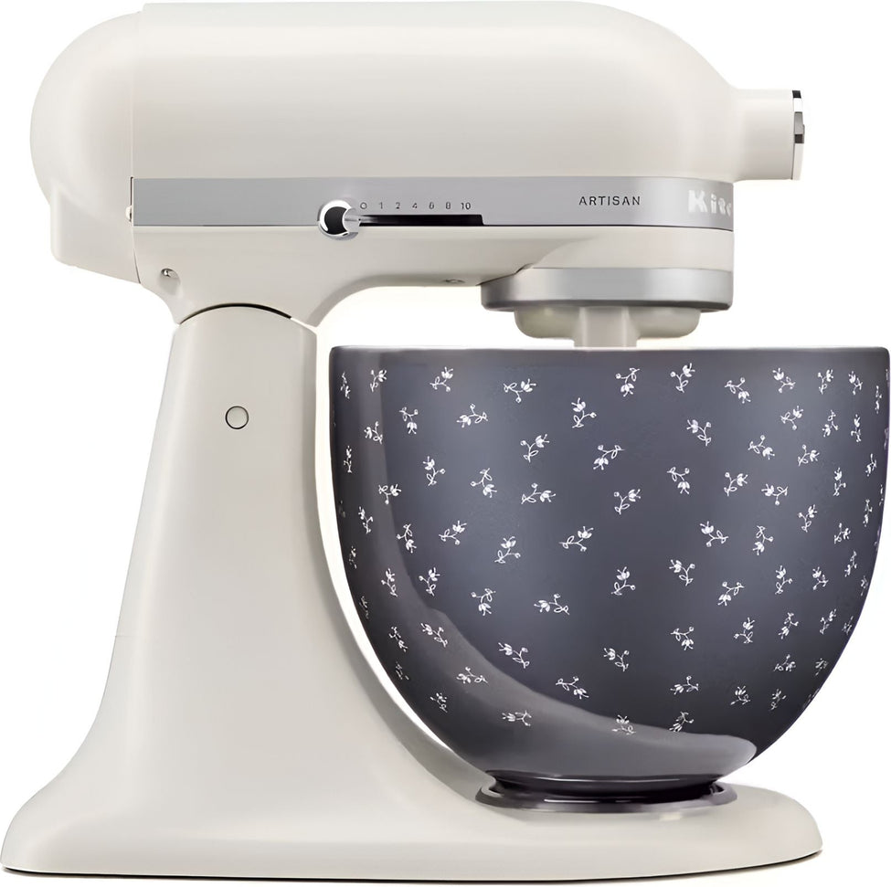 KitchenAid - 5 QT Vintage Floral Ceramic Bowl with Handle for Tilt Head Mixers - KSM2CB5BF